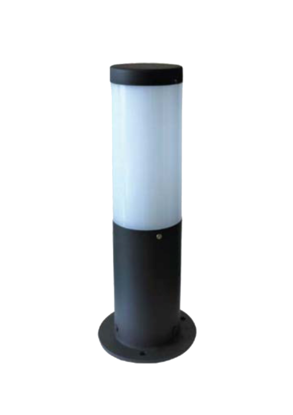 Round Milky Aluminum Bollard Gate & Garden LED Bulb